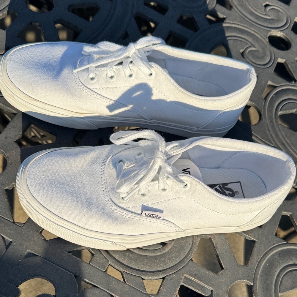 Vans Classic White Lace-Up Sneakers